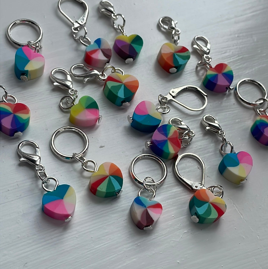 Lively Heart Stitch Markers