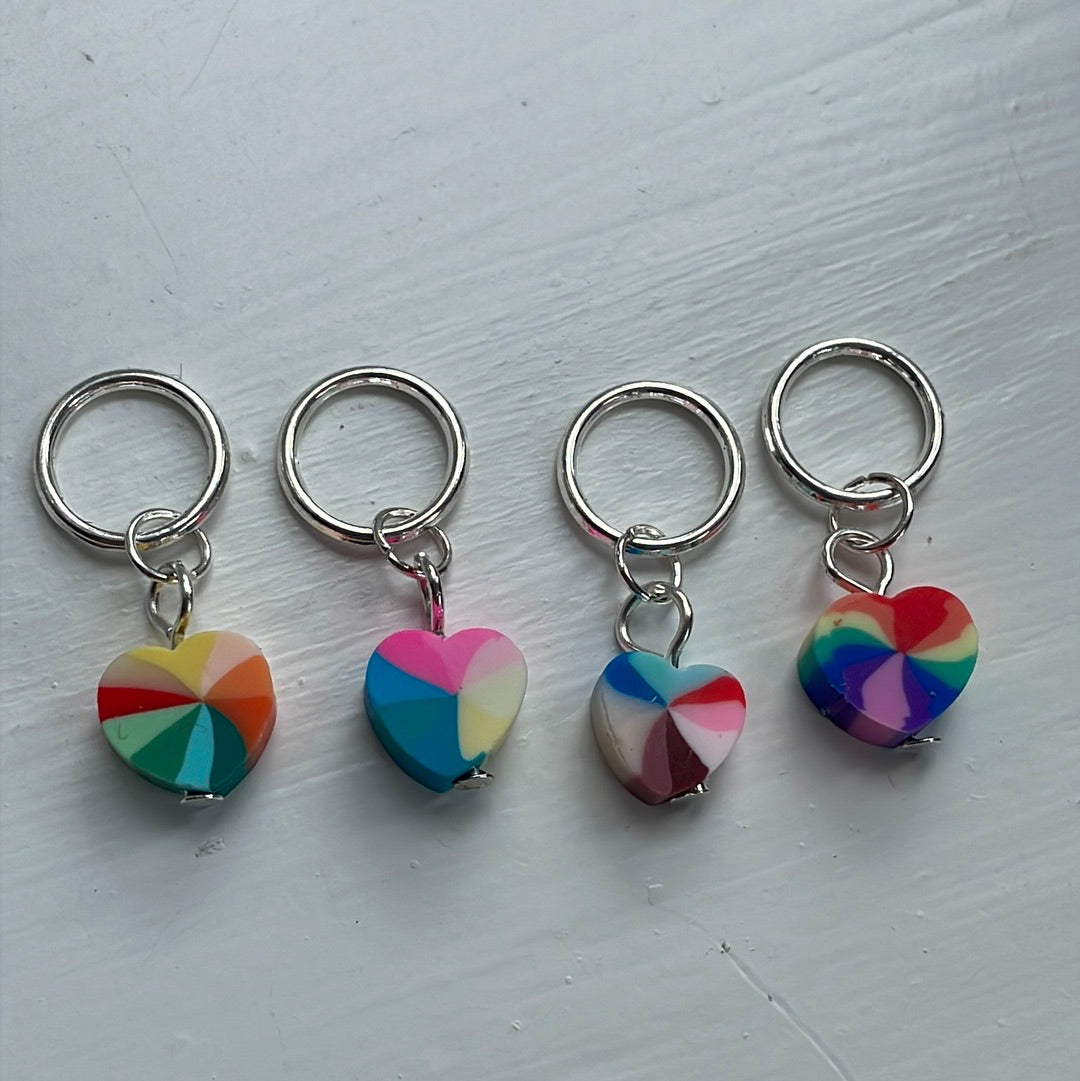 Lively Heart Stitch Markers