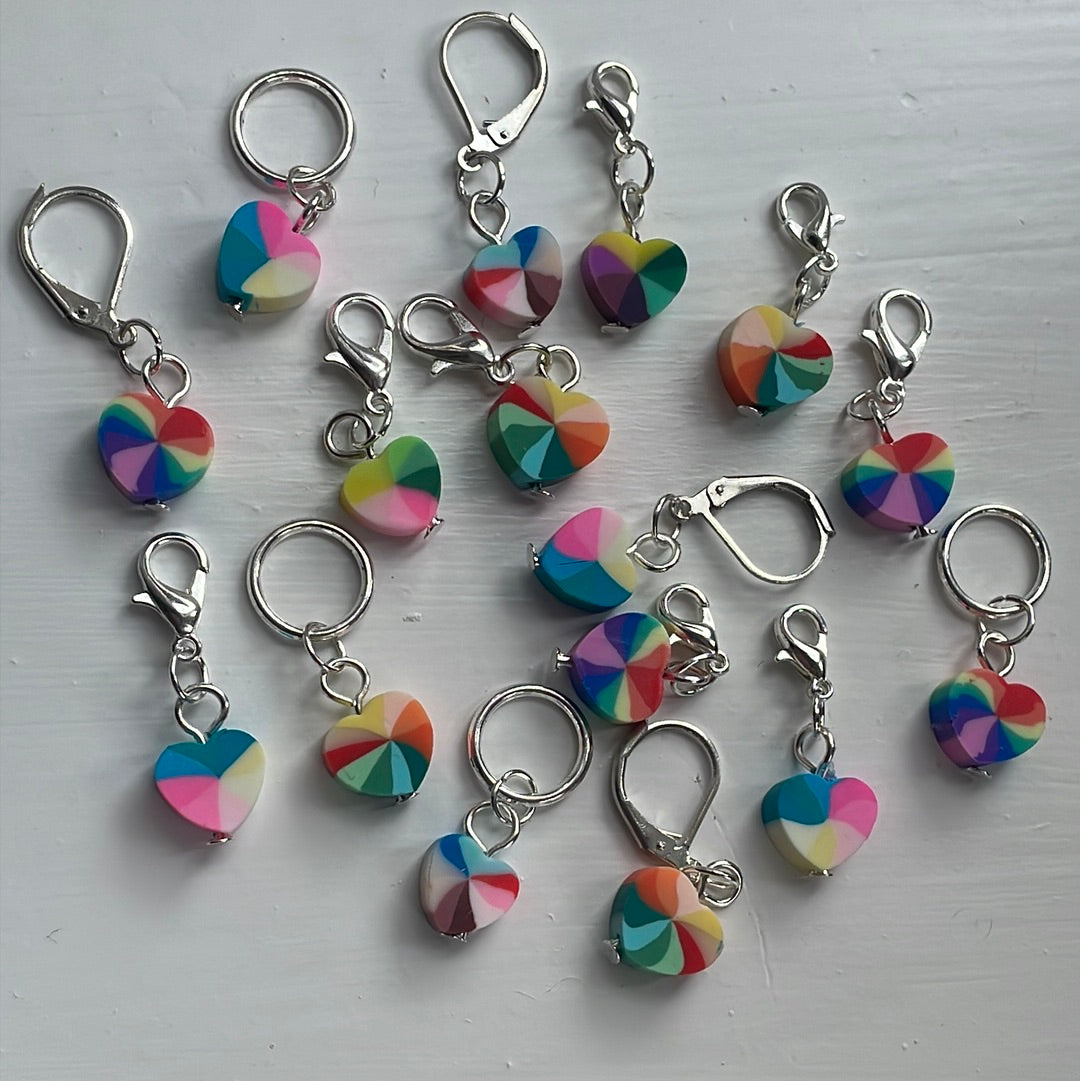 Lively Heart Stitch Markers