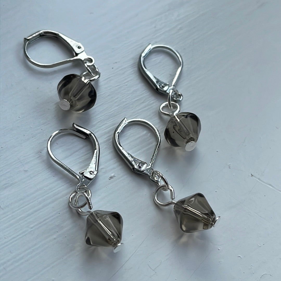 Bicone Bead Stitch Markers - Monochrome